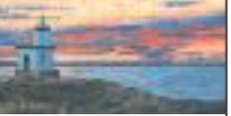 AE-2304 Morning Sky Cattle Point Lighthouse 20 x 40 print